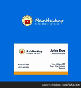 Unlock logo Design with business card template. Elegant corporate identity. - Vector