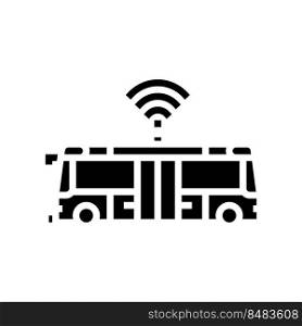 unmanned bus glyph icon vector. unmanned bus sign. isolated symbol illustration. unmanned bus glyph icon vector illustration
