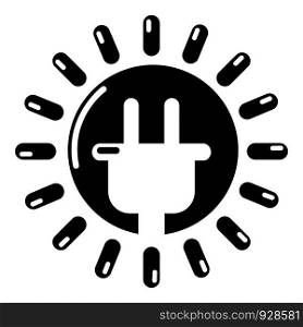 Unplugged electrical plug icon. Simple illustration of electrical plug vector icon for web design. Unplugged electrical plug icon, simple style