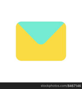 Unread message flat color ui icon. Text messaging service. Communication app. Email notification. Simple filled element for mobile app. Colorful solid pictogram. Vector isolated RGB illustration. Unread message flat color ui icon