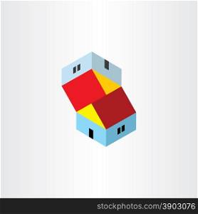 unreal houses illusion icon design