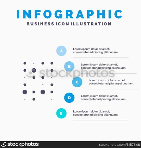Unstructured, Data, Insecure Data, Science Solid Icon Infographics 5 Steps Presentation Background