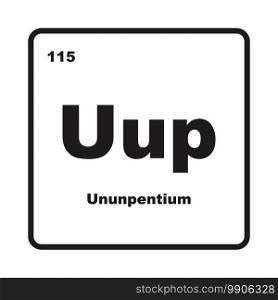 Ununpentium chemistry icon,chemical element in the periodic table
