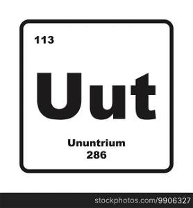Ununtrium chemistry icon,chemical element in the periodic table