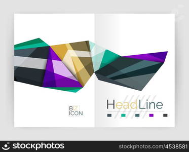 Unusual abstract corporate business brochure template. Unusual abstract corporate business brochure template. Vector triangle pattern