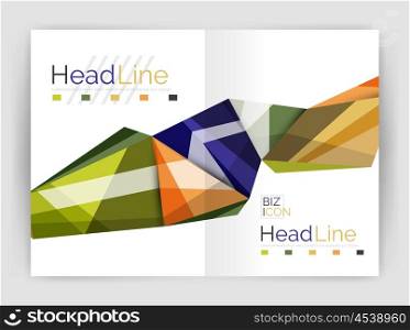 Unusual abstract corporate business brochure template. Unusual abstract corporate business brochure template. Vector triangle pattern
