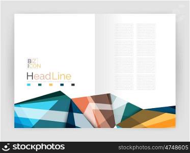 Unusual abstract corporate business brochure template. Unusual abstract corporate business brochure template. Vector triangle pattern