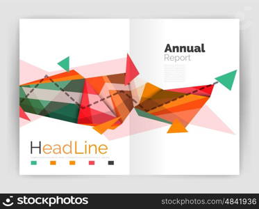 Unusual abstract corporate business brochure template. Unusual abstract corporate business brochure template. Vector triangle pattern