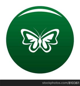 Unusual butterfly icon. Simple illustration of unusual butterfly vector icon for any design green. Unusual butterfly icon vector green