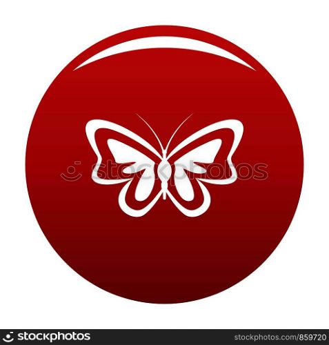 Unusual butterfly icon. Simple illustration of unusual butterfly vector icon for any design red. Unusual butterfly icon vector red