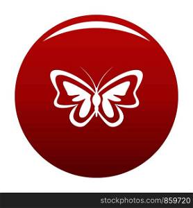 Unusual butterfly icon. Simple illustration of unusual butterfly vector icon for any design red. Unusual butterfly icon vector red