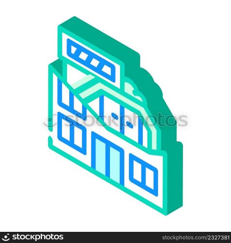 unusually shaped houses architecture isometric icon vector. unusually shaped houses architecture sign. isolated symbol illustration. unusually shaped houses architecture isometric icon vector illustration