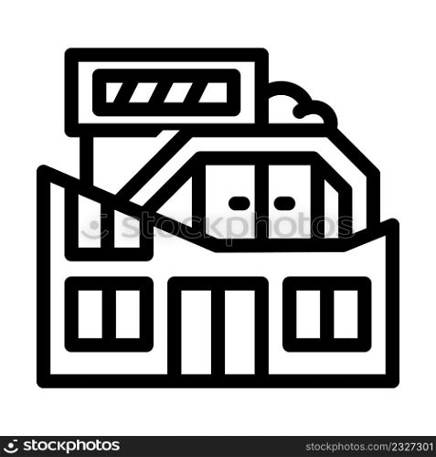 unusually shaped houses architecture line icon vector. unusually shaped houses architecture sign. isolated contour symbol black illustration. unusually shaped houses architecture line icon vector illustration
