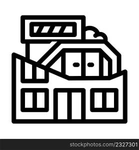 unusually shaped houses architecture line icon vector. unusually shaped houses architecture sign. isolated contour symbol black illustration. unusually shaped houses architecture line icon vector illustration