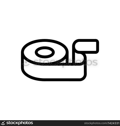 unwound adhesive tape icon vector. unwound adhesive tape sign. isolated contour symbol illustration. unwound adhesive tape icon vector outline illustration