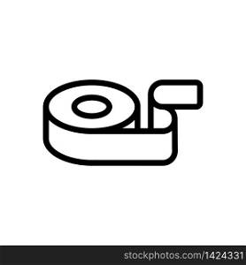 unwound adhesive tape icon vector. unwound adhesive tape sign. isolated contour symbol illustration. unwound adhesive tape icon vector outline illustration