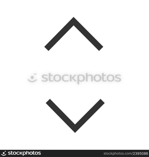 Up and down arrow icon. Navigation cursor illustration symbol. Sign app button vector.