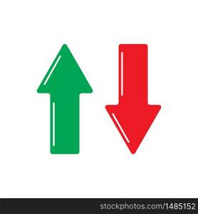 Up and down arrows icon isolated on white background. Vector illustration