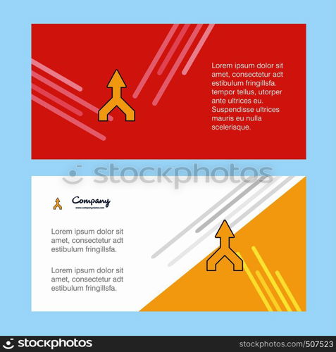 Up arrow abstract corporate business banner template, horizontal advertising business banner.