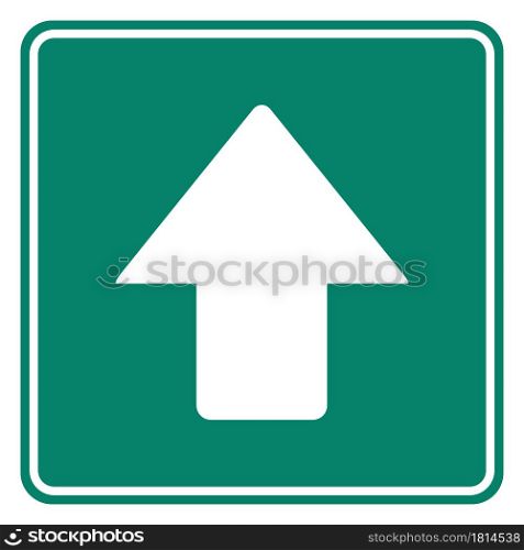 Up arrow and road sign
