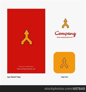 Up arrow Company Logo App Icon and Splash Page Design. Creative Business App Design Elements