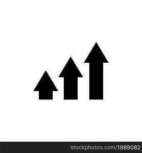 Up Arrow, Finance Profit, Growth Graph. Flat Vector Icon illustration. Simple black symbol on white background. Up Arrow, Profit, Growth Graph sign design template for web and mobile UI element. Up Arrow, Finance Profit, Growth Graph. Flat Vector Icon illustration. Simple black symbol on white background. Up Arrow, Profit, Growth Graph sign design template for web and mobile UI element.