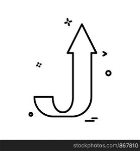 Up arrow icon design vector