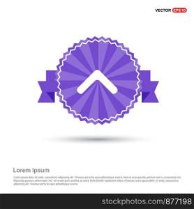 Up arrow icon - Purple Ribbon banner