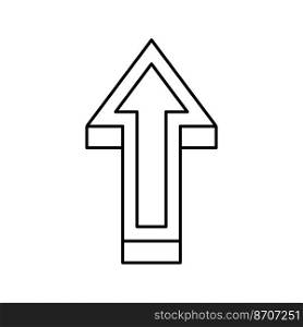 up arrow line icon vector. up arrow sign. isolated contour symbol black illustration. up arrow line icon vector illustration