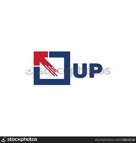 up arrow Vector icon design illustration Template