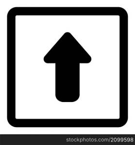 Up direction arrow for hospital navigation layout