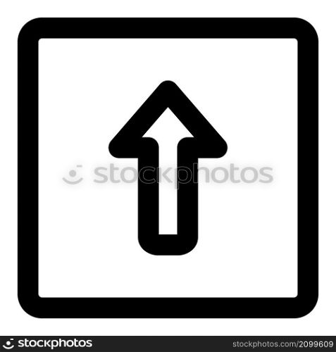 Up direction arrow for hospital navigation layout