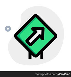 Up right way traffic sign board layout