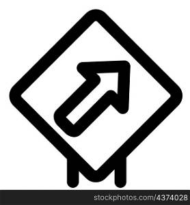 Up right way traffic sign board layout