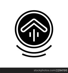 up scroll glyph icon vector. up scroll sign. isolated contour symbol black illustration. up scroll glyph icon vector illustration