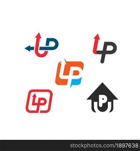 up text letter arrow icon vector conceptual design template web
