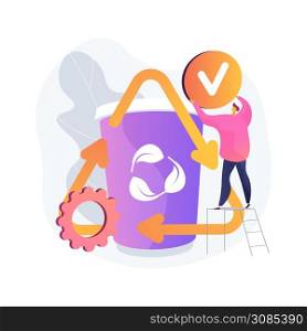 Upcycling abstract concept vector illustration. Creative reuse method, ecology recycling trend, waste materials, environmental value, converting products, reduce consumption abstract metaphor.. Upcycling abstract concept vector illustration.