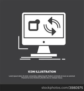 update, app, application, install, sync Icon. glyph vector symbol for UI and UX, website or mobile application