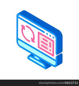 update operating system isometric icon vector. update operating system sign. isolated symbol illustration. update operating system isometric icon vector illustration