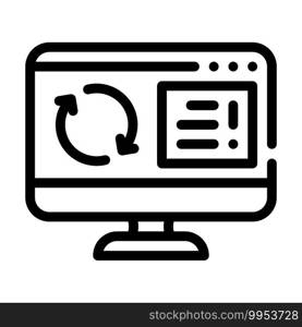 update operating system line icon vector. update operating system sign. isolated contour symbol black illustration. update operating system line icon vector illustration