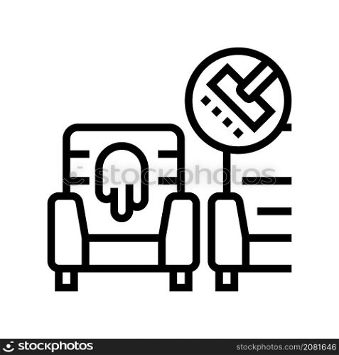 upholstery cleaning line icon vector. upholstery cleaning sign. isolated contour symbol black illustration. upholstery cleaning line icon vector illustration