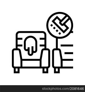 upholstery cleaning line icon vector. upholstery cleaning sign. isolated contour symbol black illustration. upholstery cleaning line icon vector illustration