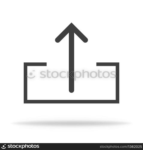 Upload and download arrow icon. Pointer for link to save file or document. Network symbol. Vector EPS 10.