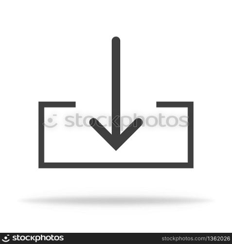 Upload and download arrow icon. Pointer for link to save file or document. Network symbol. Vector EPS 10.