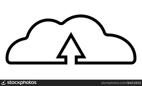 Upload icon cloud ftp data business design, technology arrow upload