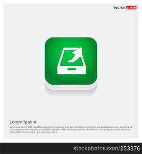 Upload icon.Green Web Button - Free vector icon