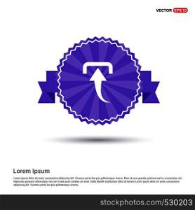 Upload Icon - Purple Ribbon banner