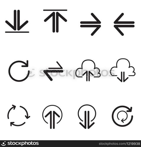 Upload sign icon. Upload button.arrow button. Load symbol. Circles and refresh buttons. data transfer Vector