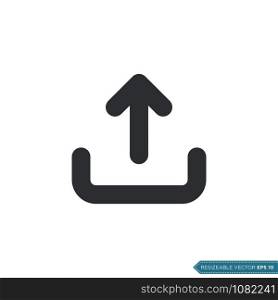 Upload Sign Icon Vector Template Illustration Design