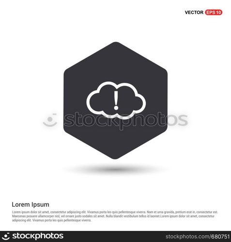 Upload to cloud icon Hexa White Background icon template - Free vector icon